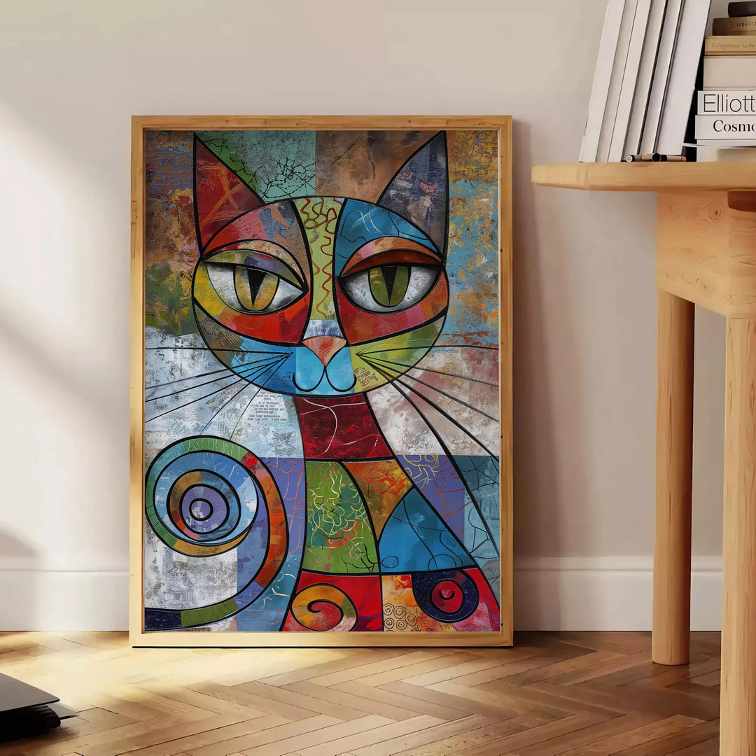 Cat Animal Print 2 Travel Poster High Quality Frame Premium Print Home Decor Color