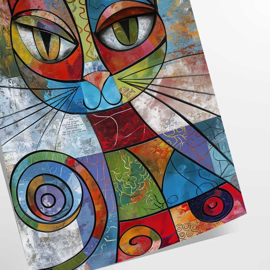 Cat Animal Print 2 Travel Poster High Quality Frame Premium Print Home Decor Color