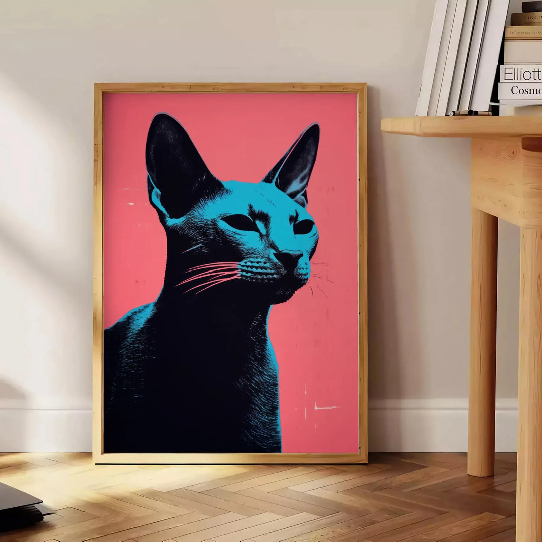 Cat Animal Print 4 Travel Poster High Quality Frame Premium Print Home Decor Color