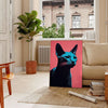 feline charm cat poster black orange wall art unique gift piece space vivid artwork flair decor