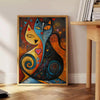 serene beauty feline wildlife captivating brown green cat poster nature enthusiasts striking wall art ideal gift charm space style order print framed frame