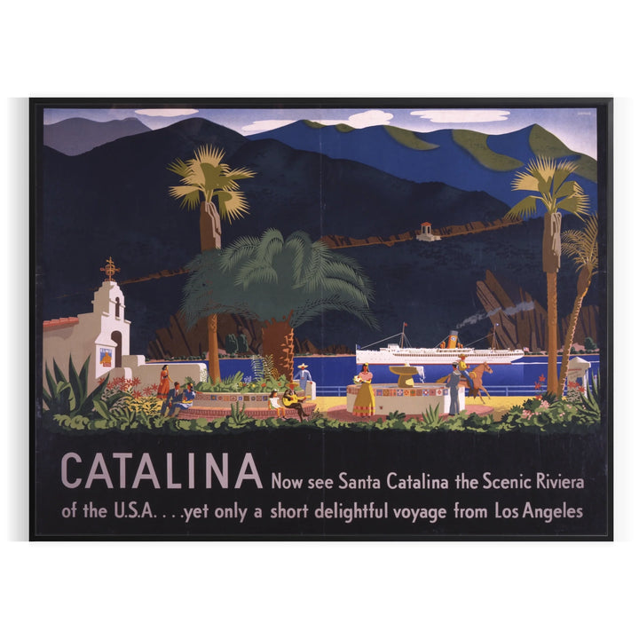 Art d’affiche de voyage de Catalina 