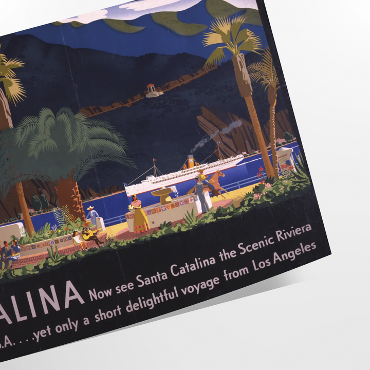 Catalina Travel Poster Art Travel Poster High Quality Frame Premium Print Home Decor Color