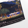 allure Catalina stunning travel art poster elegant black vibrant green hues captivating print perfect wall addition gift enthusiasts style