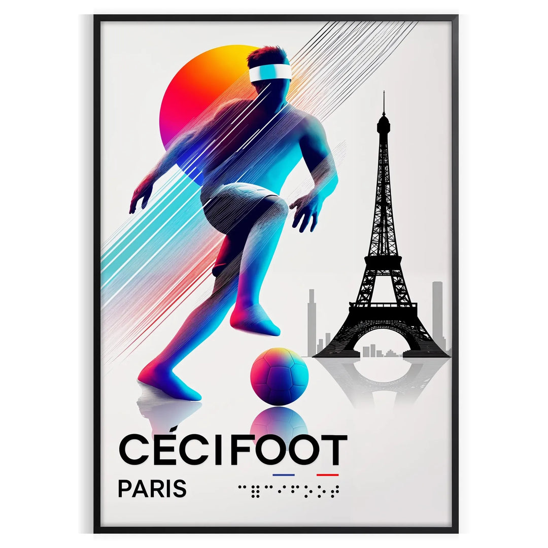 Cecifoot Paris Poster Travel Poster High Quality Frame Premium Print Home Decor Color