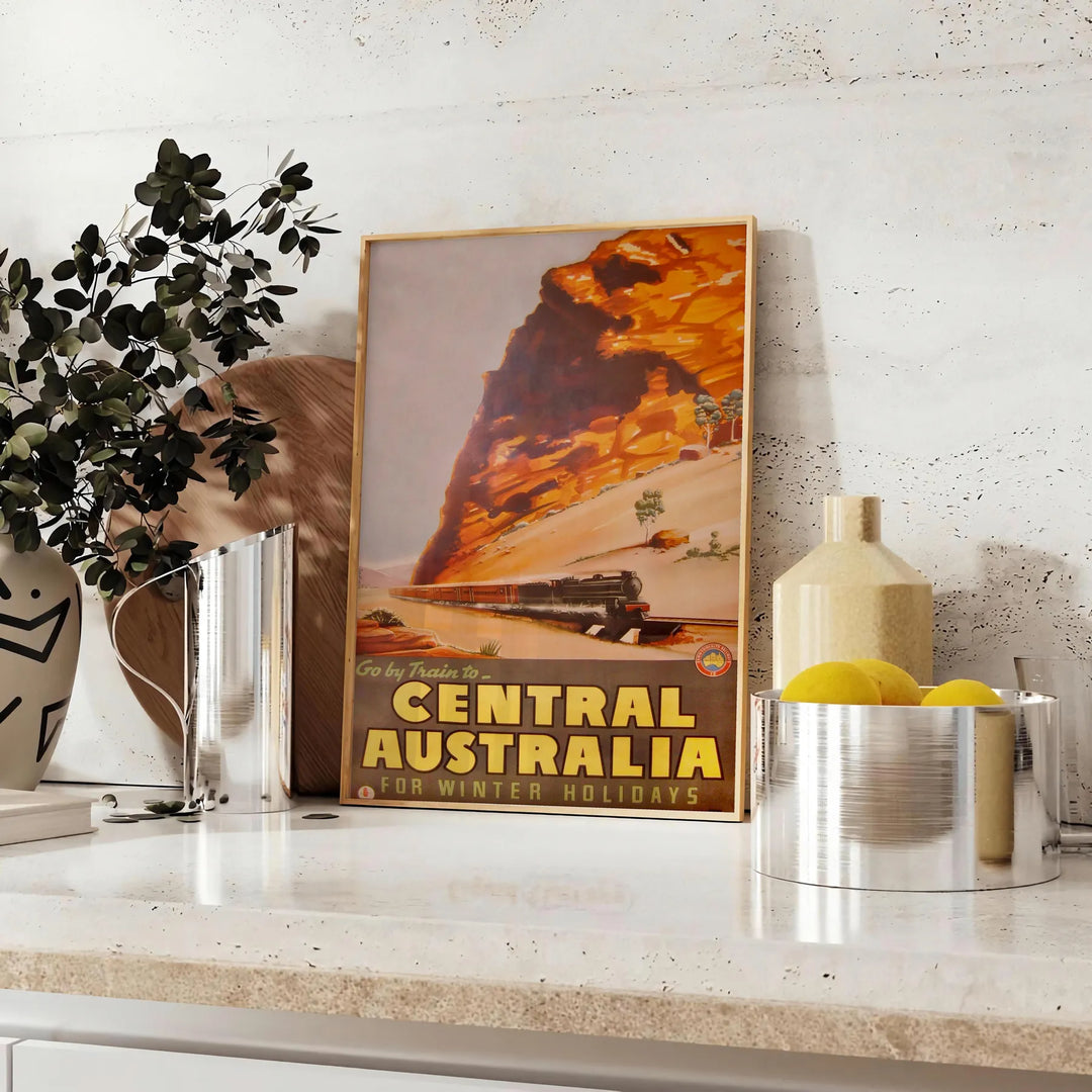 Central Australia Travel Poster Poster Travel Poster High Quality Frame Premium Print Home Decor Color