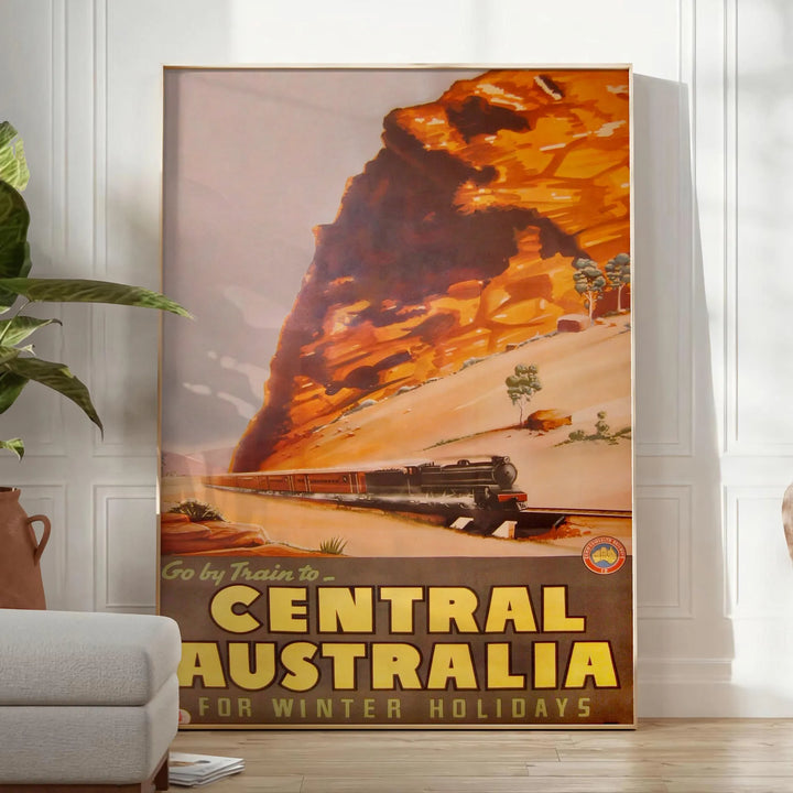 Central Australia Travel Poster Poster Travel Poster High Quality Frame Premium Print Home Decor Color