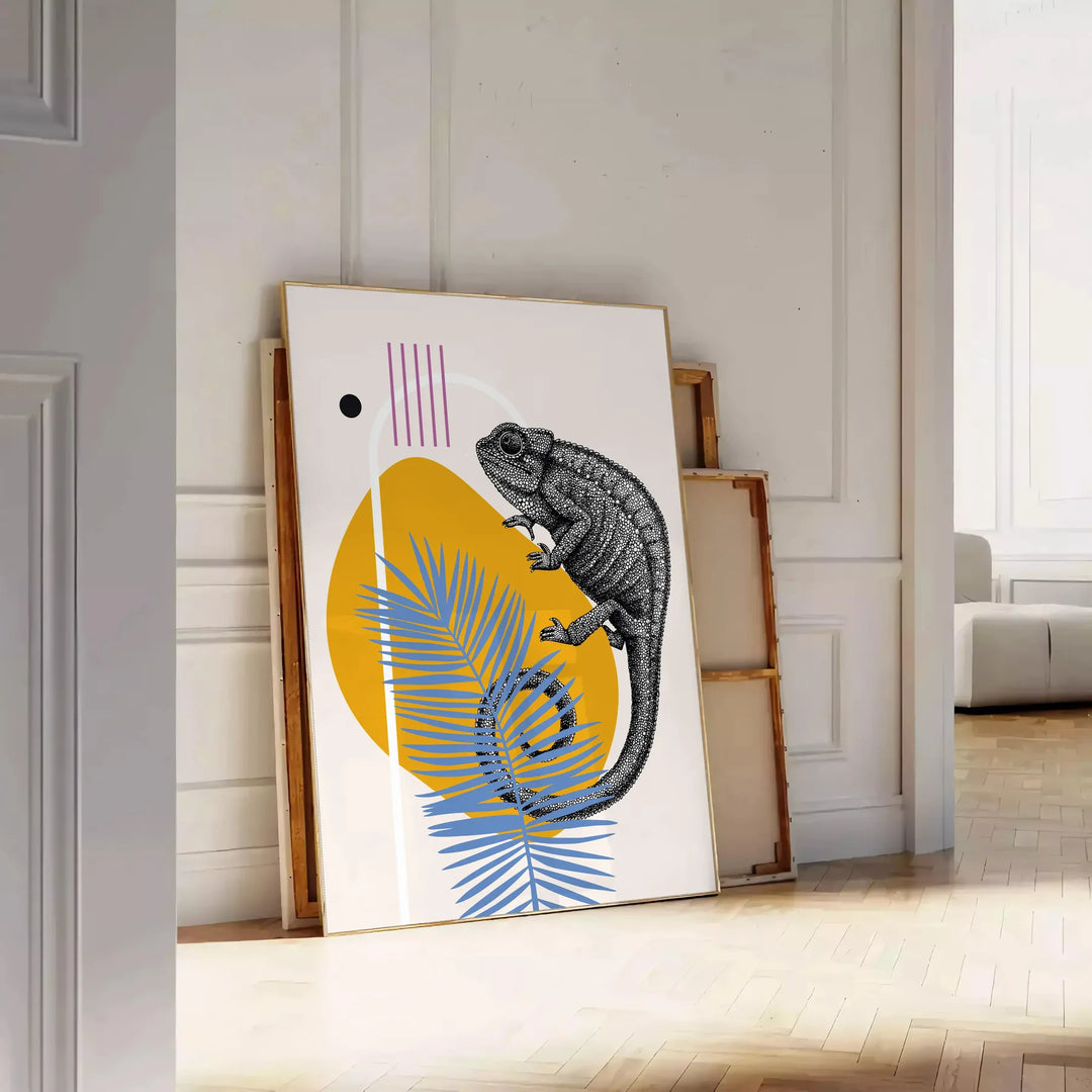 Chameleon Animal Poster Travel Poster High Quality Frame Premium Print Home Decor Color