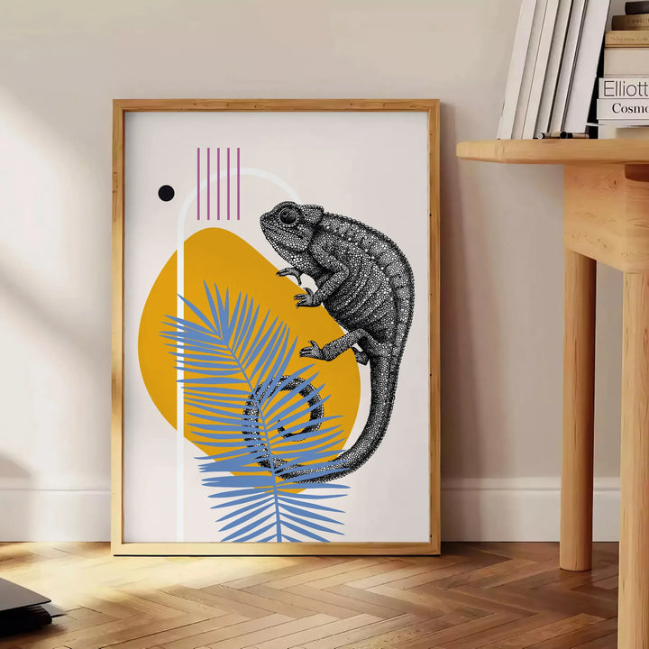 Chameleon Animal Poster Travel Poster High Quality Frame Premium Print Home Decor Color