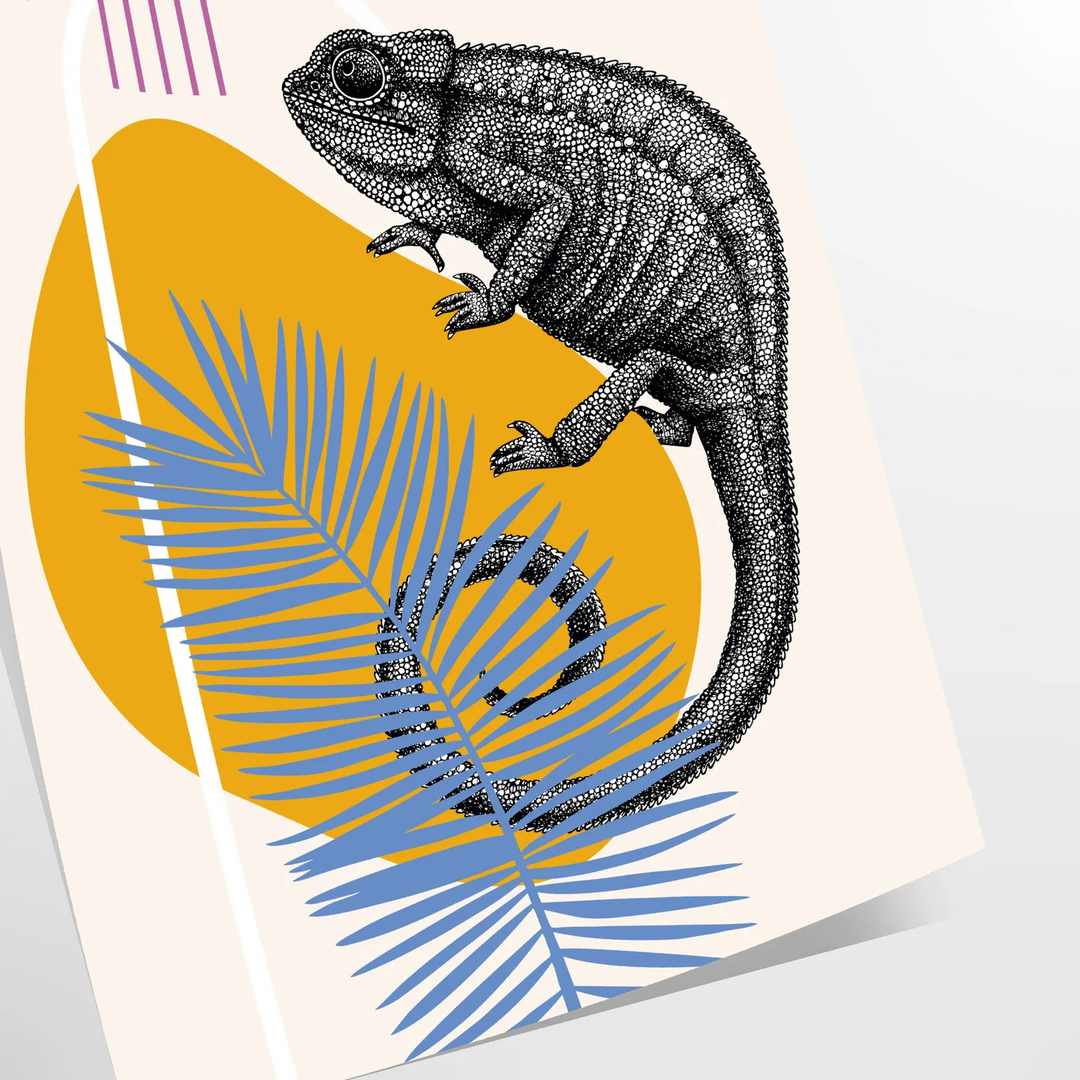 Chameleon Animal Poster Travel Poster High Quality Frame Premium Print Home Decor Color