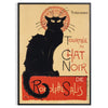 space Chat Noir vintage poster black orange hues wall art thoughtful gift lovers timeless charm room frameless designs