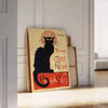 space Chat Noir vintage poster black orange hues wall art thoughtful gift lovers timeless charm room frameless designs