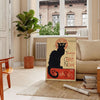 space Chat Noir vintage poster black orange hues wall art thoughtful gift lovers timeless charm room frameless designs