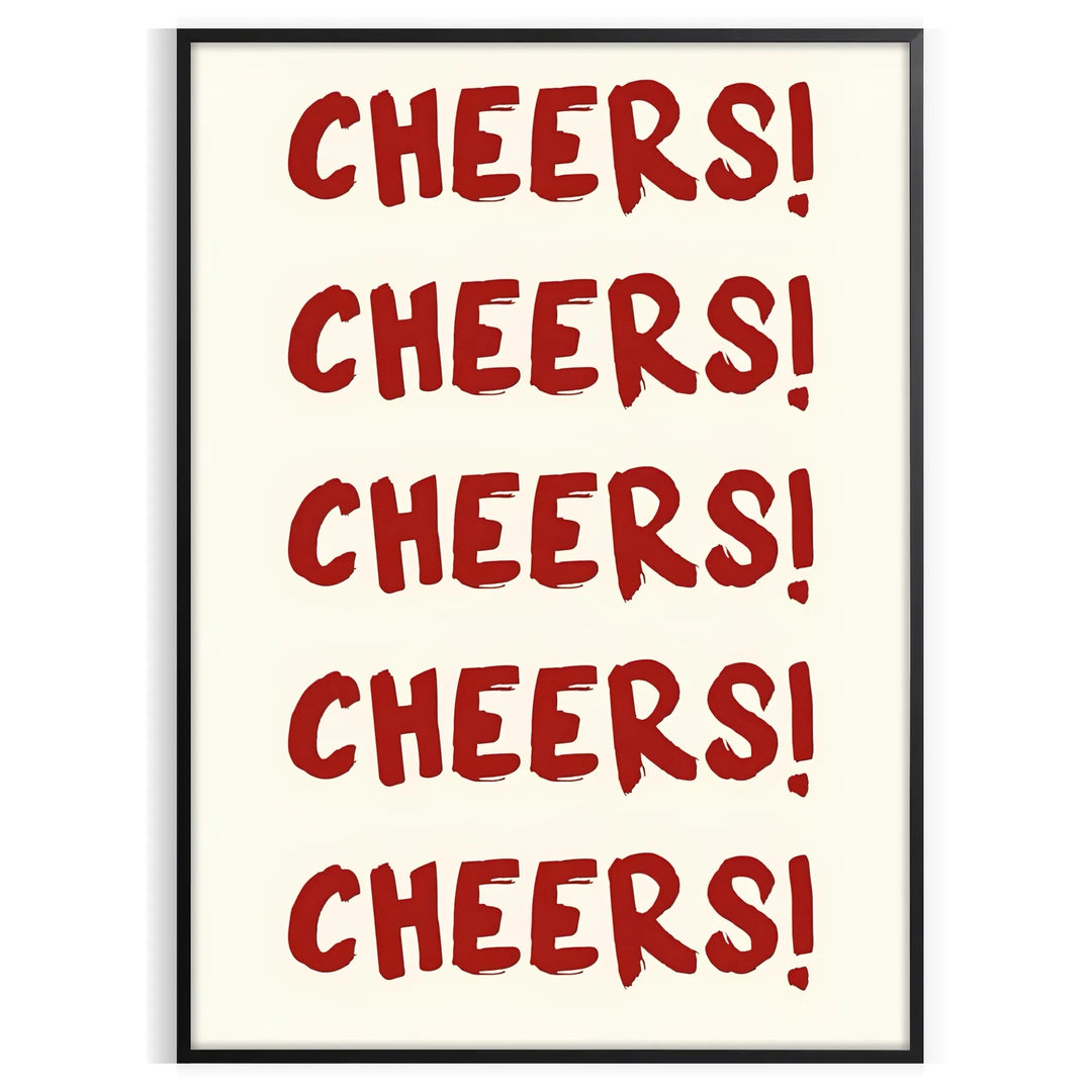 Cheers Popular Wall Art Travel Poster High Quality Frame Premium Print Home Decor Color