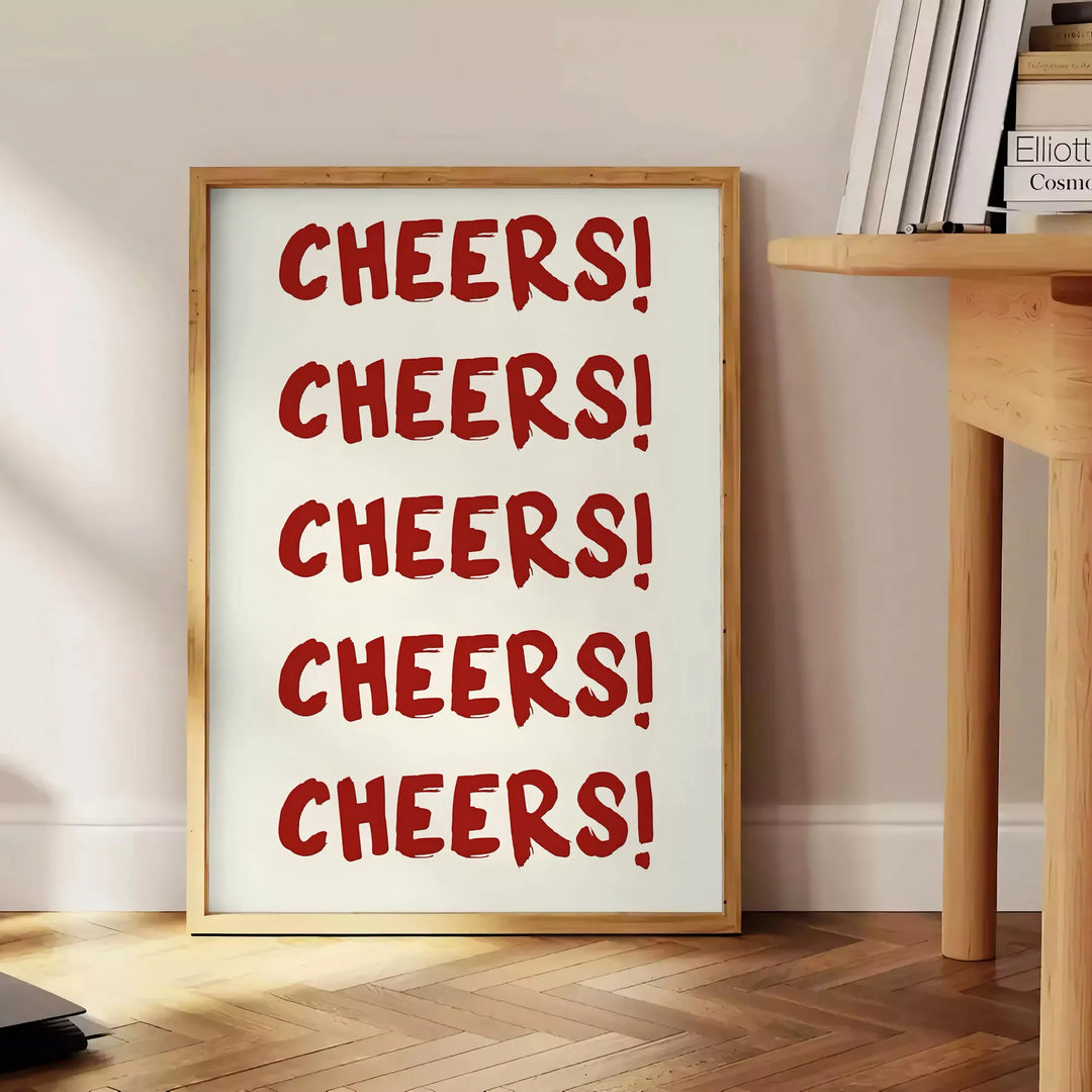 Cheers Popular Wall Art Travel Poster High Quality Frame Premium Print Home Decor Color