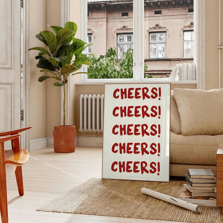 Cheers Popular Wall Art Travel Poster High Quality Frame Premium Print Home Decor Color