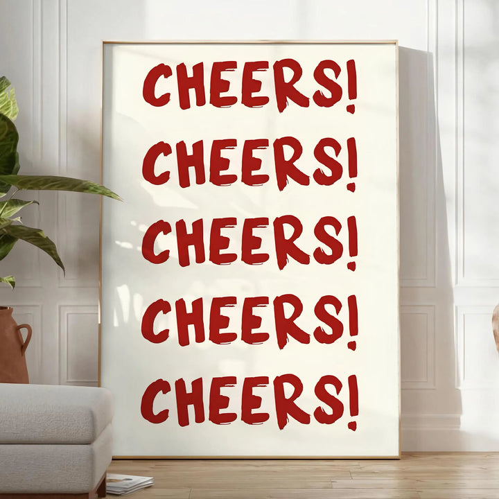 Cheers Popular Wall Art Travel Poster High Quality Frame Premium Print Home Decor Color