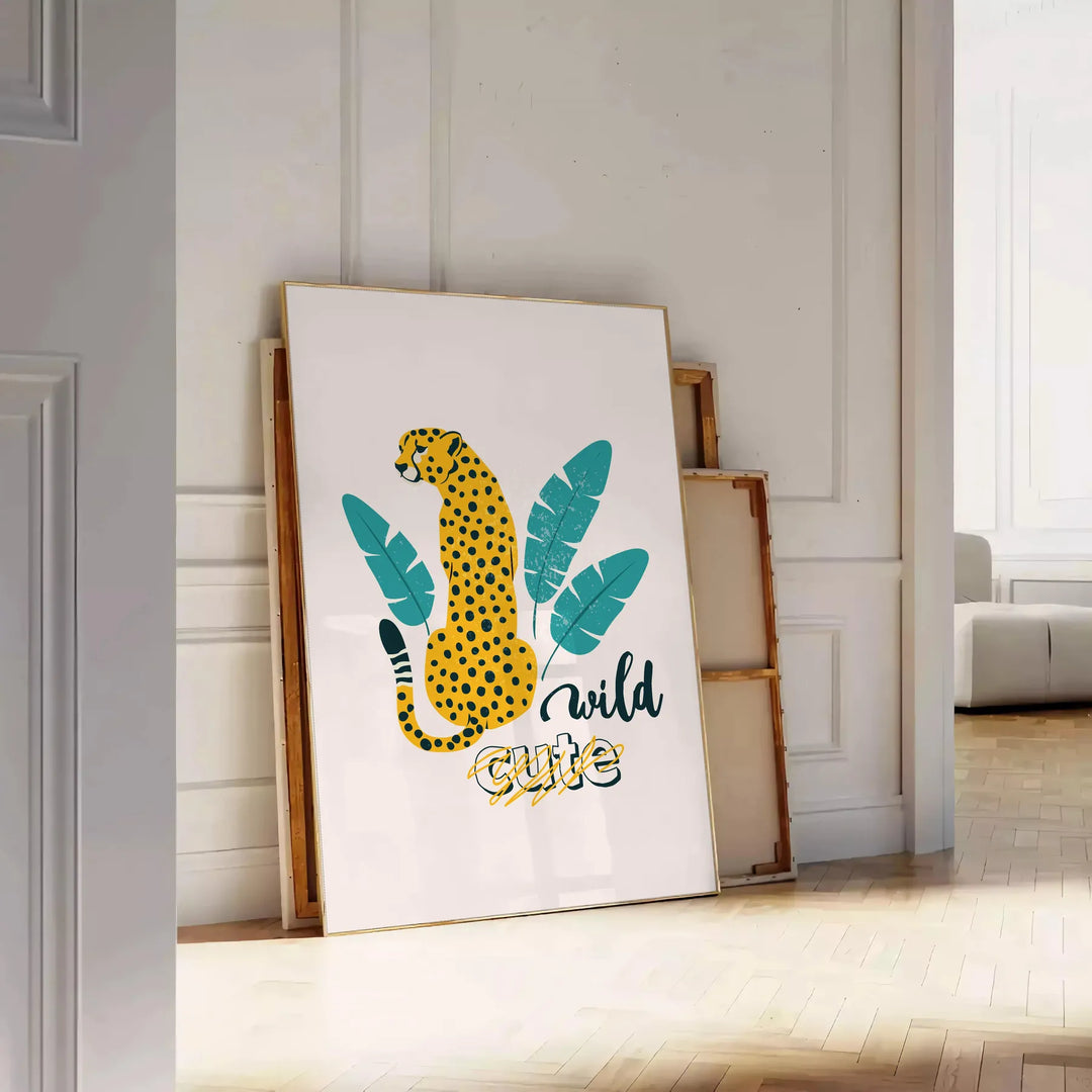 Cheetah Animal Poster Travel Poster High Quality Frame Premium Print Home Decor Color