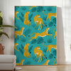 space striking cheetah poster bold black green tones eye wall art perfect wildlife enthusiasts unique artwork gift unframed edition room captivating jungle oasis
