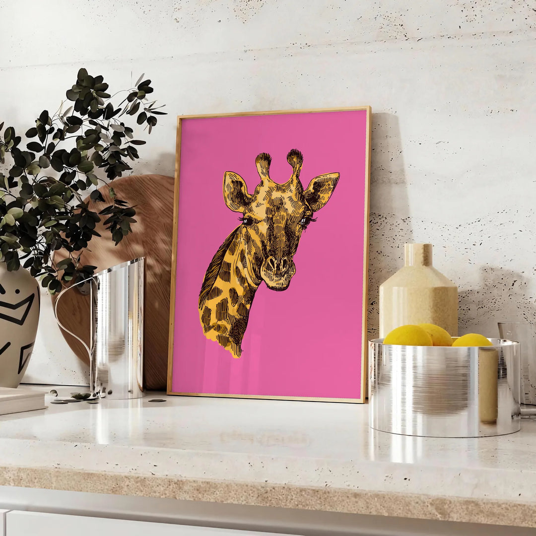 Cheetah Wildlife Print Travel Poster High Quality Frame Premium Print Home Decor Color