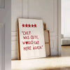 charming Chef Was Cute Would Eat Here Again poster perfect touch humor kitchen dining area sleek gray white palette ideal gift wall art piece available A4 cm A0