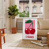 une touche cuisine affiche cerises nuances gris vert cadeau parfait espace disponible A4 cm A0