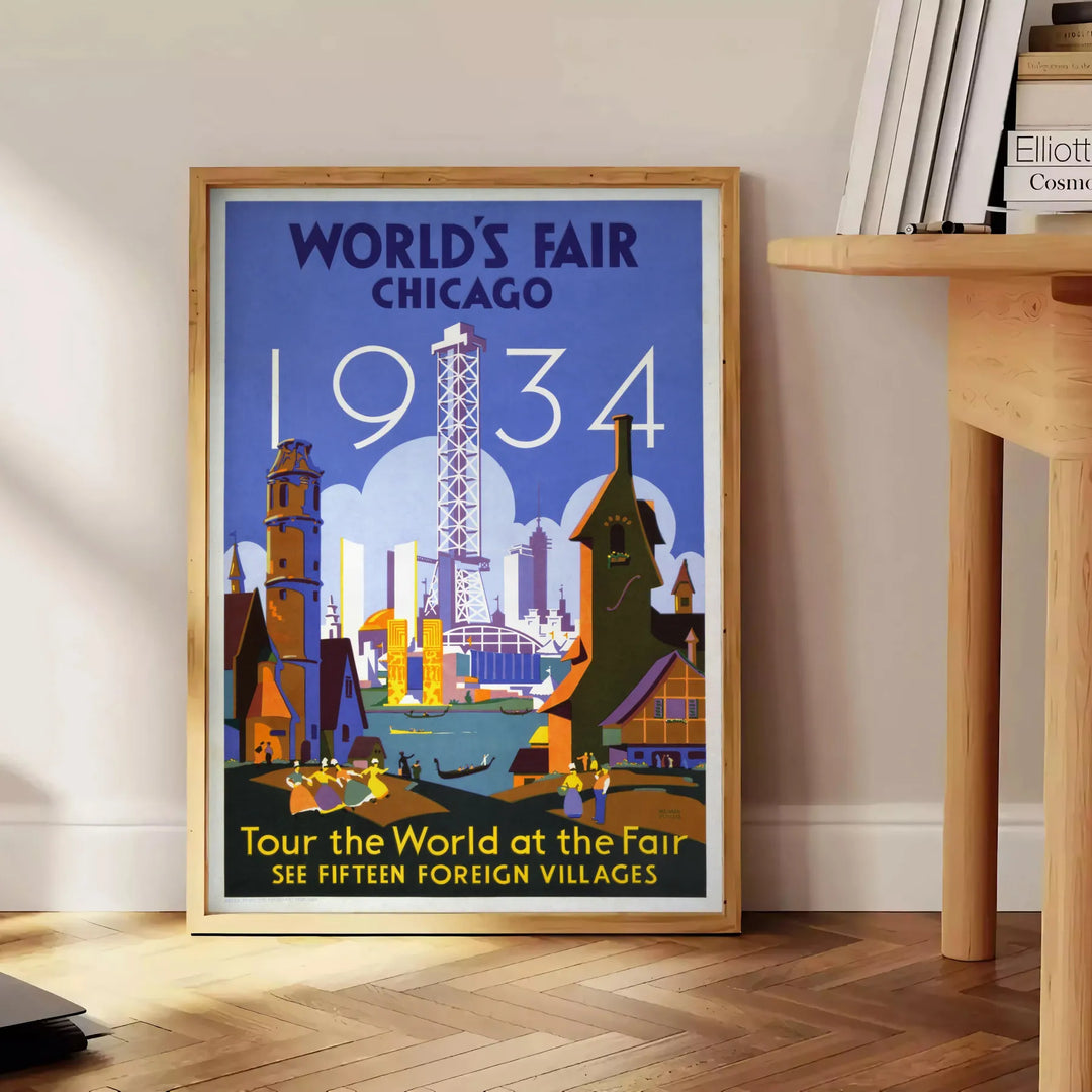 Chicago Travel Poster Art Print Travel Poster High Quality Frame Premium Print Home Decor Color