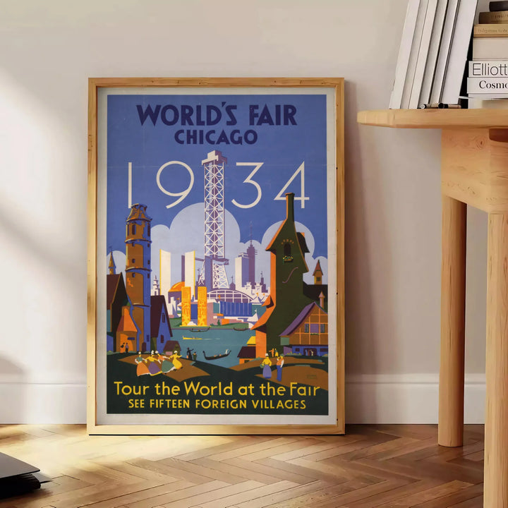 Chicago Travel Poster Poster Travel Poster High Quality Frame Premium Print Home Decor Color