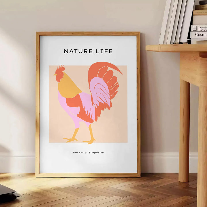 Chicken Animal Poster Travel Poster High Quality Frame Premium Print Home Decor Color