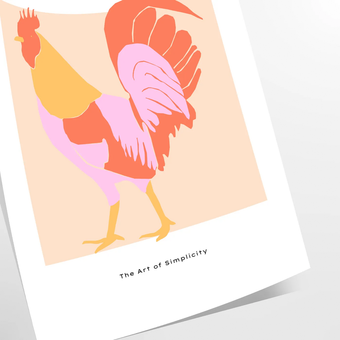 Chicken Animal Poster Travel Poster High Quality Frame Premium Print Home Decor Color