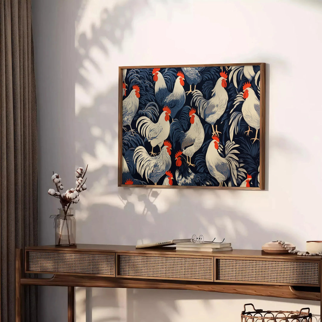 Chicken Wildlife Poster Travel Poster High Quality Frame Premium Print Home Decor Color