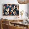 space captivating Chicken Wildlife poster gray black hues artwork perfect stylish wall art piece thoughtful gift range sizes A4 cm A0
