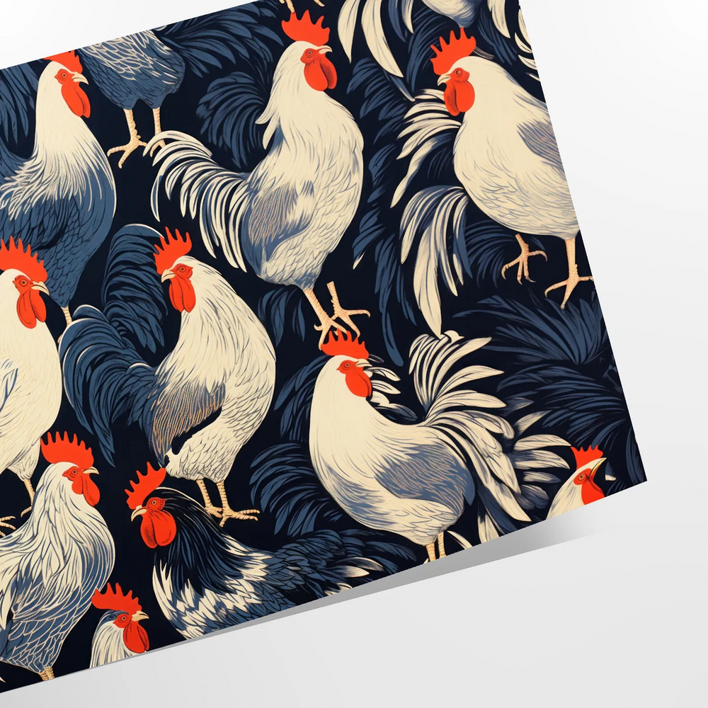 Chicken Wildlife Poster Travel Poster High Quality Frame Premium Print Home Decor Color