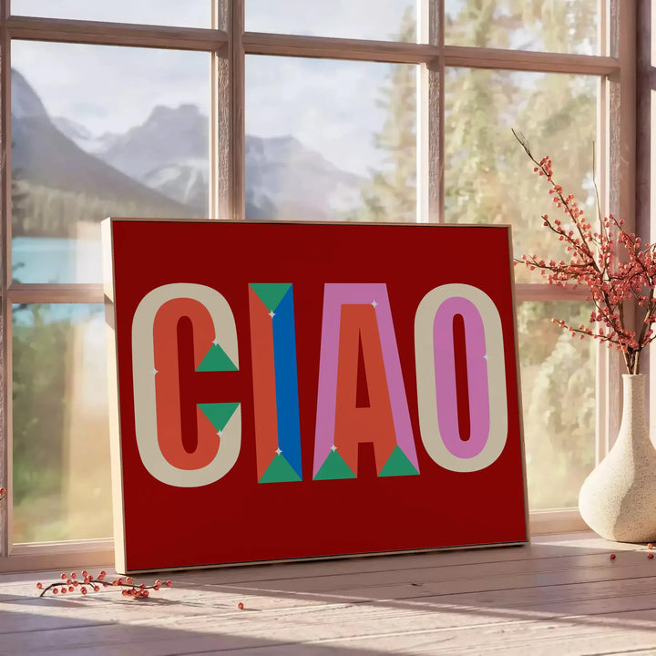 Ciao Print Travel Poster High Quality Frame Premium Print Home Decor Color