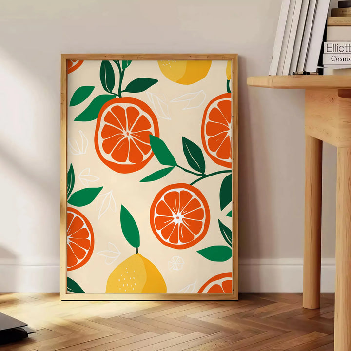 Citrus Kitchen Art Travel Poster High Quality Frame Premium Print Home Decor Color