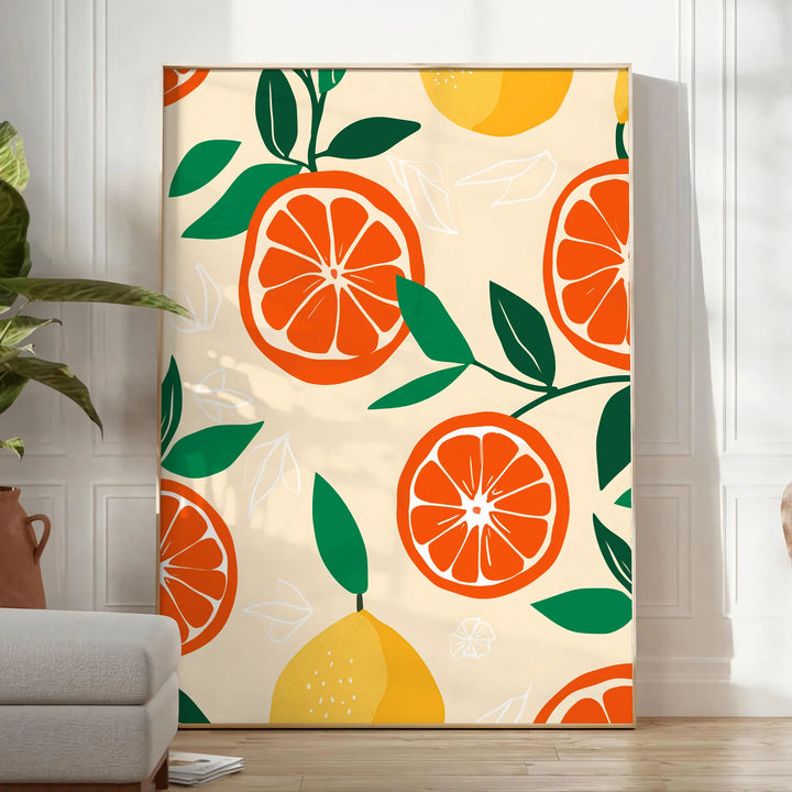 Citrus Kitchen Art Travel Poster High Quality Frame Premium Print Home Decor Color