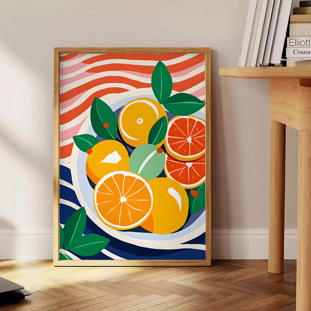 Citrus Kitchen Print Travel Poster High Quality Frame Premium Print Home Decor Color