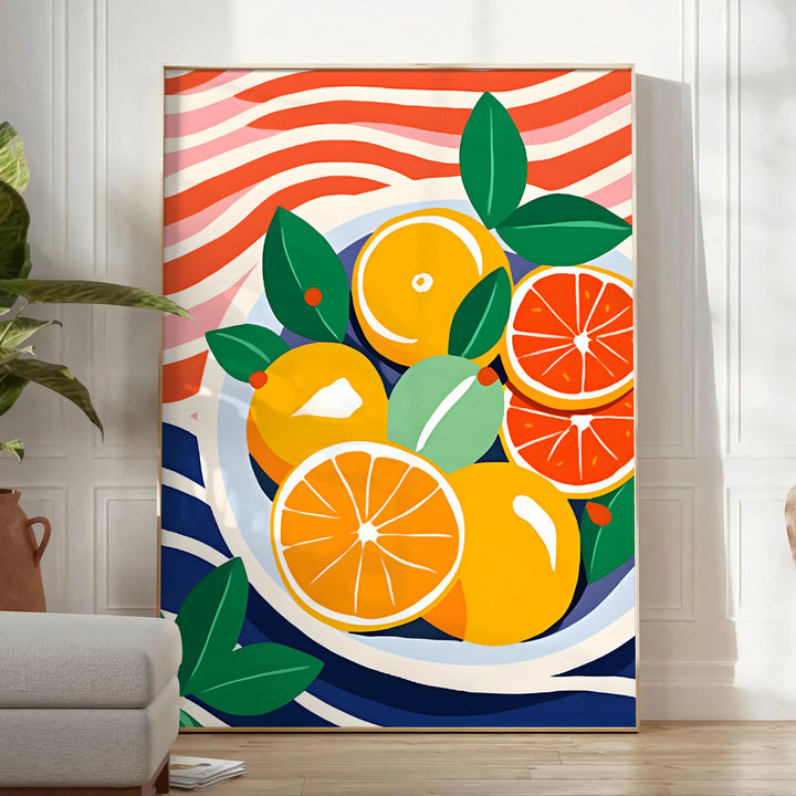 Citrus Kitchen Print Travel Poster High Quality Frame Premium Print Home Decor Color