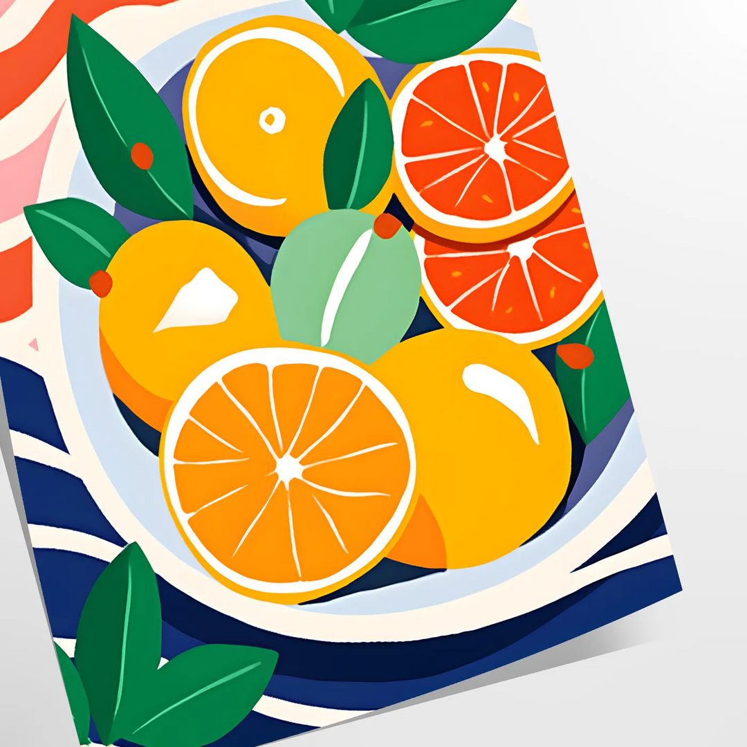 Citrus Kitchen Print Travel Poster High Quality Frame Premium Print Home Decor Color