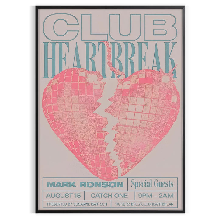 Club Heatbreak Trendy Popular Wall Print Travel Poster High Quality Frame Premium Print Home Decor Color