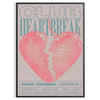 space trendy Club Heartbreak poster chic brown gray design contemporary wall art stylish gift popular print essence modern artistry standalone piece