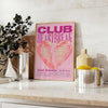 Affiche exclusive Club Motivation Rupture Cœur un mélange parfait gris violet motif plaisir modèle encadré