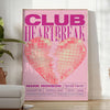 Affiche exclusive Club Motivation Rupture Cœur un mélange parfait gris violet motif plaisir modèle encadré