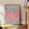 space trendy Club Heartbreak poster chic brown gray design contemporary wall art stylish gift popular print essence modern artistry standalone piece