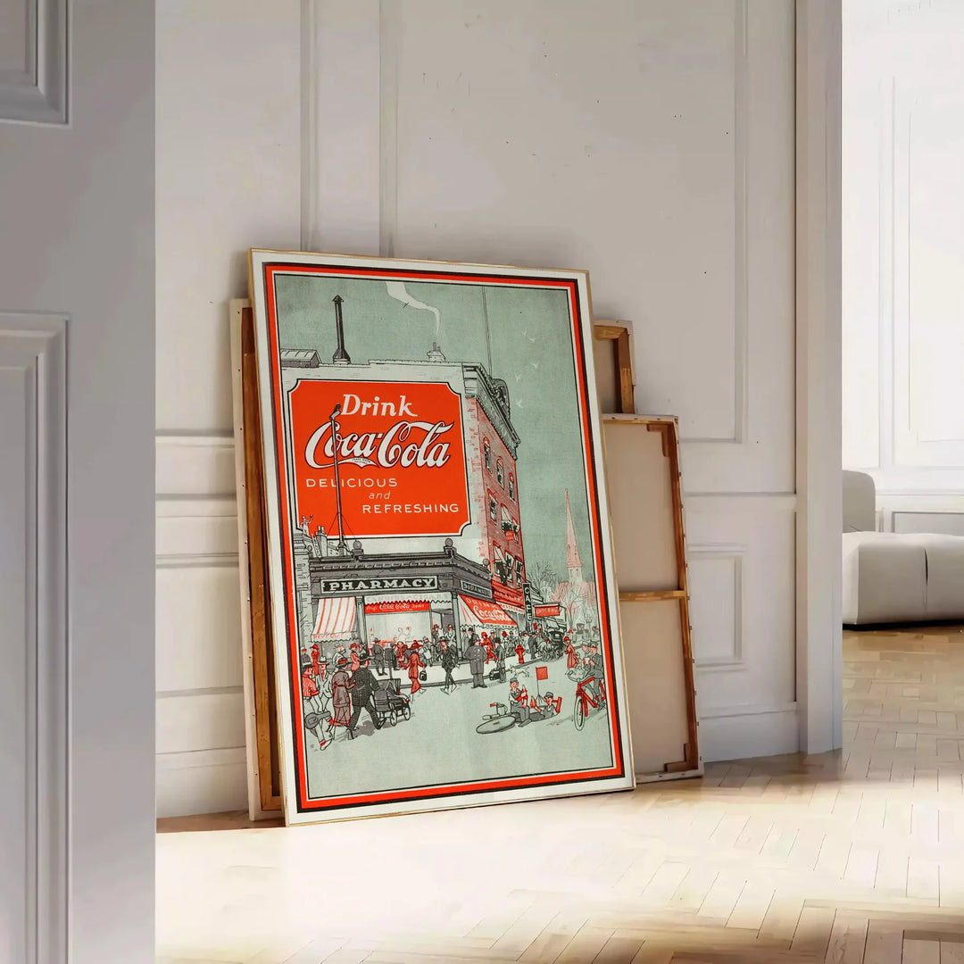 Coca Cola Pub Wall Print Travel Poster High Quality Frame Premium Print Home Decor Color