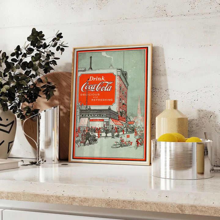 Coca Cola Pub Wall Print Travel Poster High Quality Frame Premium Print Home Decor Color