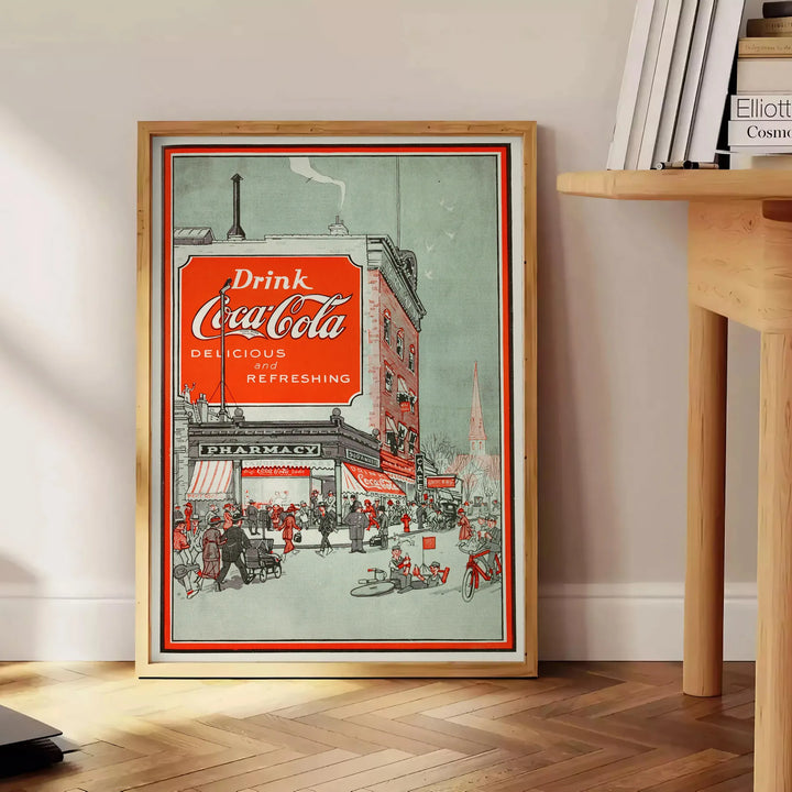 Coca Cola Pub Wall Print Travel Poster High Quality Frame Premium Print Home Decor Color