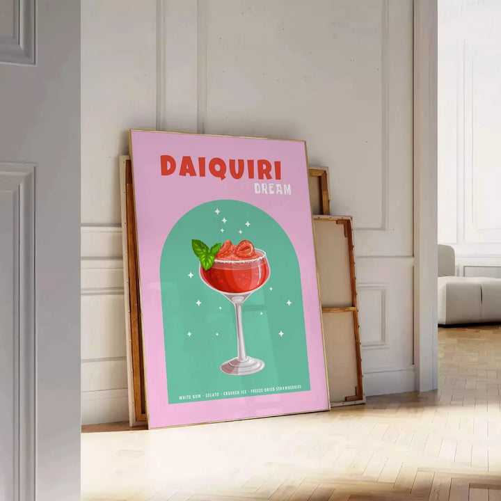 Cocktail Daiquiri Wall Print Travel Poster High Quality Frame Premium Print Home Decor Color