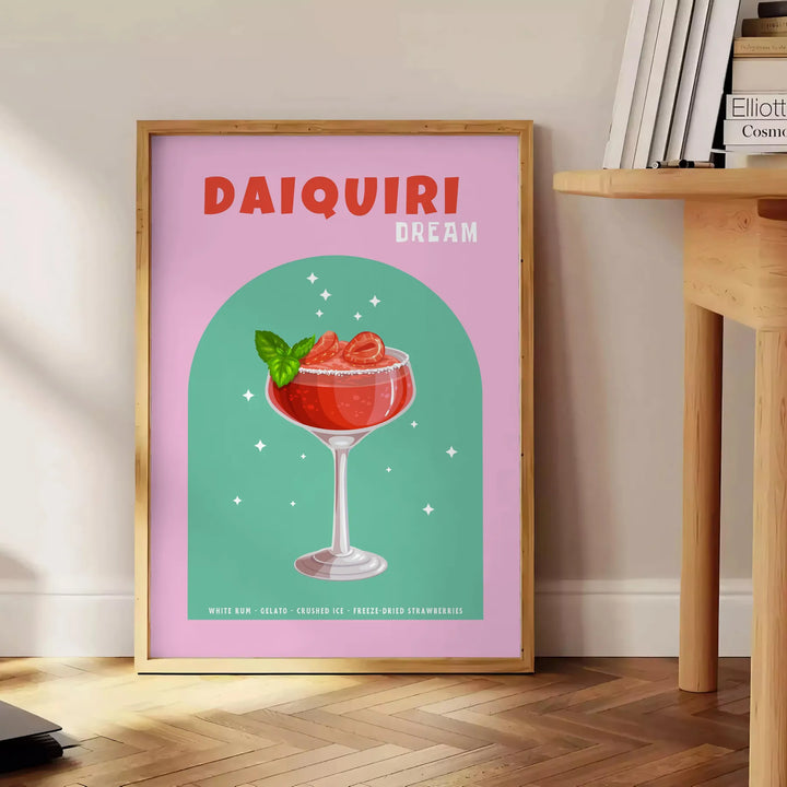 Cocktail Daiquiri Wall Print Travel Poster High Quality Frame Premium Print Home Decor Color