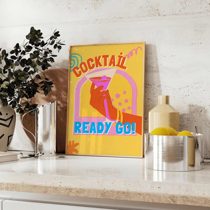 Cocktail Poster Travel Poster High Quality Frame Premium Print Home Decor Color